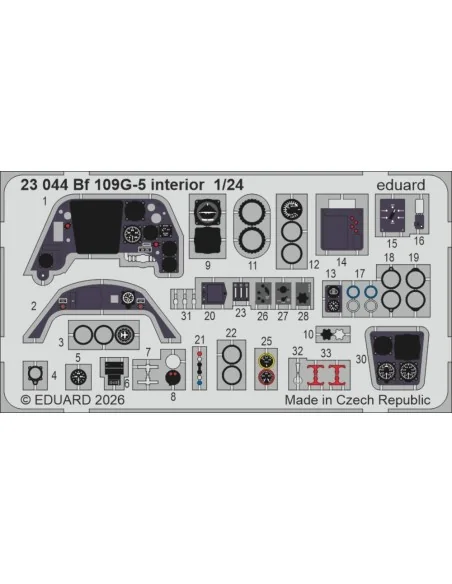 [NO_DESC] Bf 109G-5 interior for Airfix, 1/24 - Eduard Accessories ...