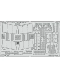 Bf 109G-5/6 exterior & rudder pedals for Airfix, 1/24 - Eduard Acce...