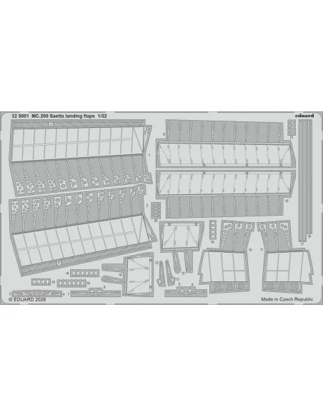 MC.200 Saetta landing flaps for Italeri, 1/32 - Eduard Accessories ...
