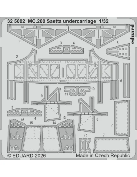 MC.200 Saetta undercarriage for Italeri, 1/32 - Eduard Accessories ...