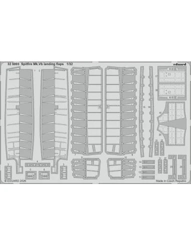 Spitfire Mk.Vb landing flaps for Kotare, 1/32 - Eduard Accessories ...