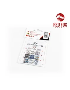 1/24 USA License plates vol.01, 1/24 - Red Fox Studio RFSQS-24011 2