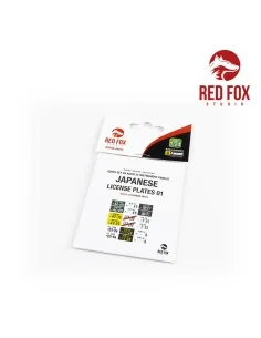 1/24 Japanese License plates vol.01, 1/24 - Red Fox Studio RFSQS-24013