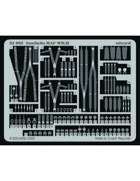 Seatbelts RAF WW.II, 1/32 - Eduard Accessories 32088