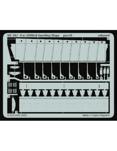 Fw-190D-9 Landing Flaps für Hasegawa Bausatz, 1/32 - Eduard Accesso...