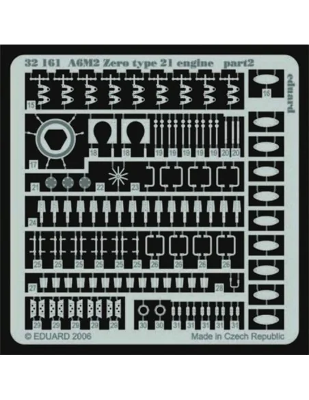 A6M2 Zero type 21 engine für Tamiya Bausatz 60317, 1/32 - Eduard Ac...