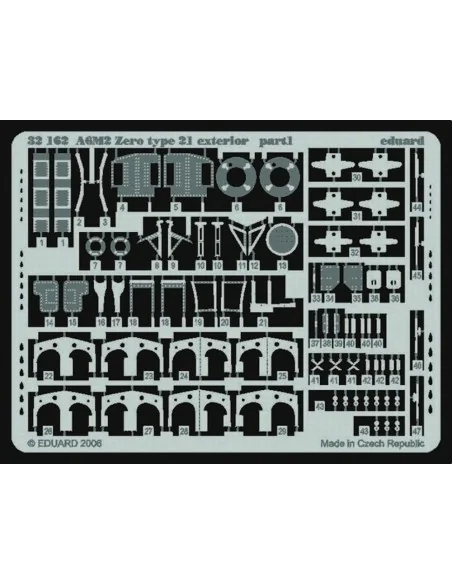 A6M2 Zero type 21 exterior für Tamiya Bausatz, 1/32 - Eduard Access...