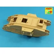 Barrels for British WWI Tank Mk.V Male - Aber Models 35 L-207