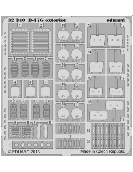 B-17G exterior for HK Models, 1/32 - Eduard Accessories 32340