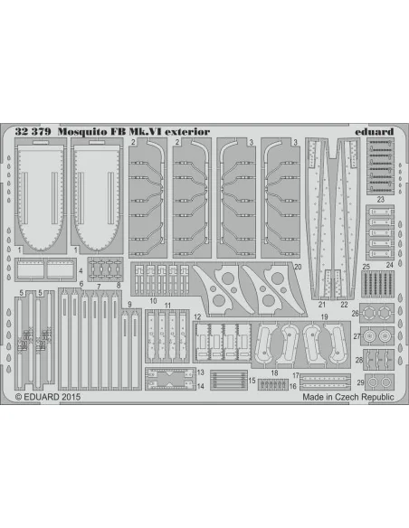 Mosquito Mk.VI exterior for Tamiya, 1/32 - Eduard Accessories 32379