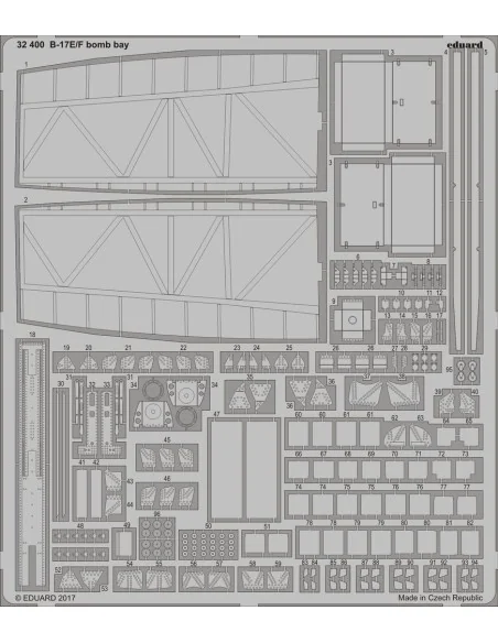 [NO_DESC] B-17E/F bomb bay for HKM, 1/32 - Eduard Accessories 32400