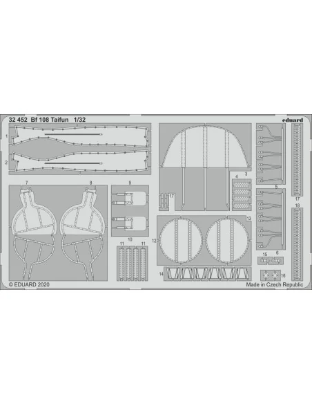 Bf 108 Taifun for Eduard, 1/32 - Eduard Accessories 32452