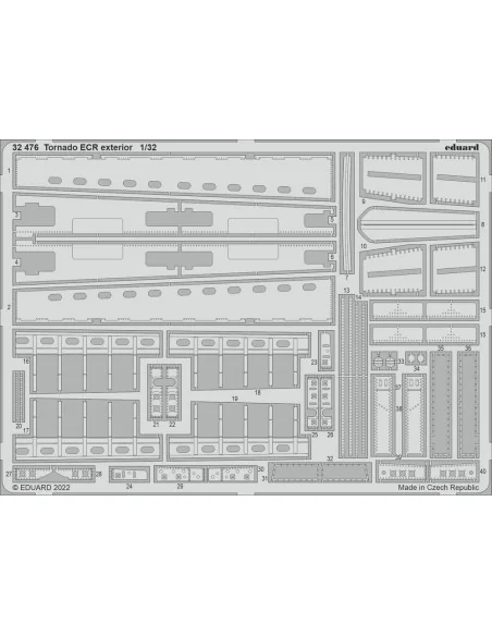 Tornado ECR exterior for ITALERI, 1/32 - Eduard Accessories 32476