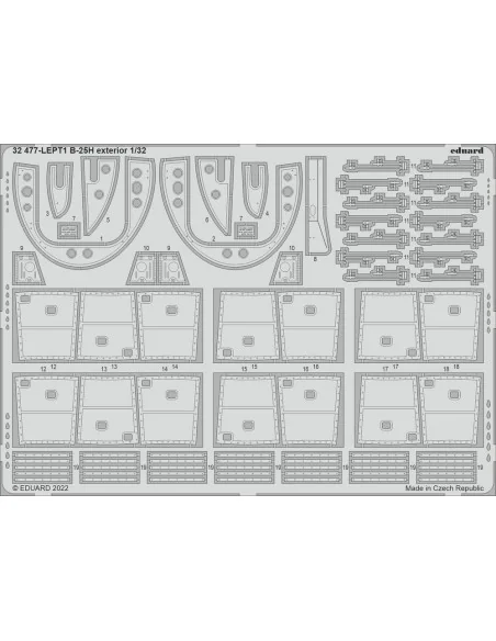 B-25H exterior for HKM, 1/32 - Eduard Accessories 32477
