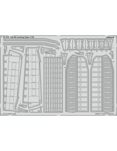 Yak-9K landing flaps for ICM, 1/32 - Eduard Accessories 32479