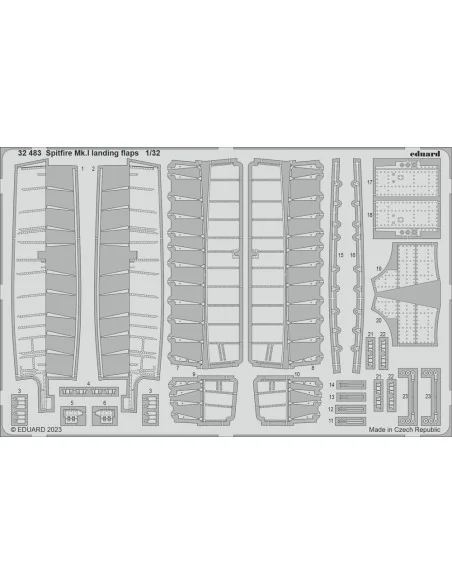 Spitfire Mk.I landing flaps 1/32 KOTARE, 1/32 - Eduard Accessories ...