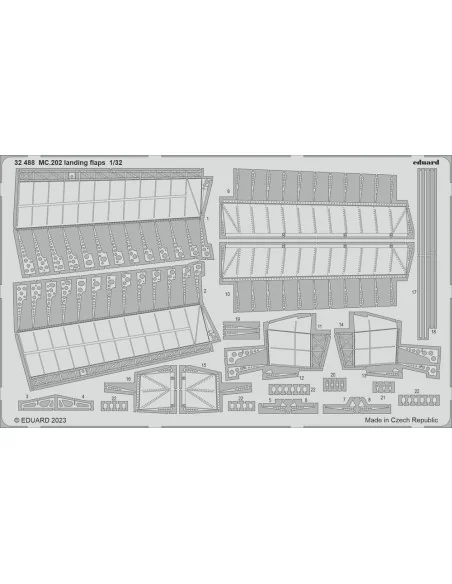 [NO_DESC] MC.202 landing flaps 1/32 ITALERI, 1/32 - Eduard Accessor...