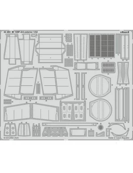 Bf 109F-2/4 exterior HOBBY 2000 / HASEGAWA, 1/32 - Eduard Accessori...