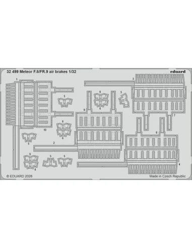 Meteor F.8/FR.9 air brakes for Revell, 1/32 - Eduard Accessories 32499