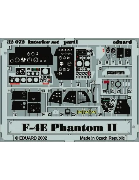 F-4E Phantom Interior für Tamyia Bausatz, 1/32 - Eduard Accessories...