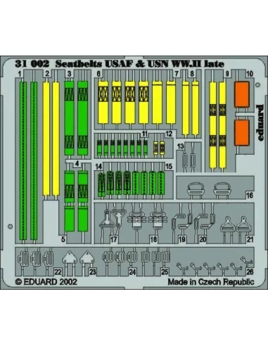 Seatbelts UAF & USN WWII late, 1/32 - Eduard Accessories 32506