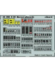 F-18 Hornet placards, 1/32 - Eduard Accessories 32508