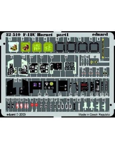 F-18C interior für Academy Bausatz, 1/32 - Eduard Accessories 32510