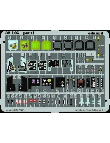[NO_DESC] F-18C interior für Academy Bausatz, 1/32 - Eduard Accesso...
