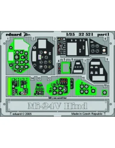 Mi-24V Hind, 1/35 - Eduard Accessories 32521