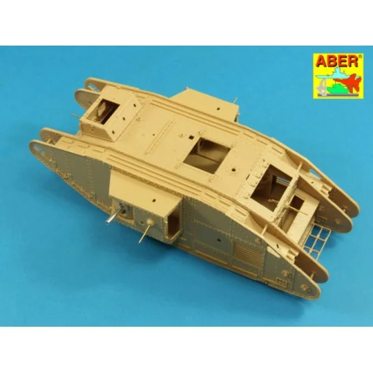 Barrels for British WWI Tank Mk.V Male - Aber Models 35 L-207