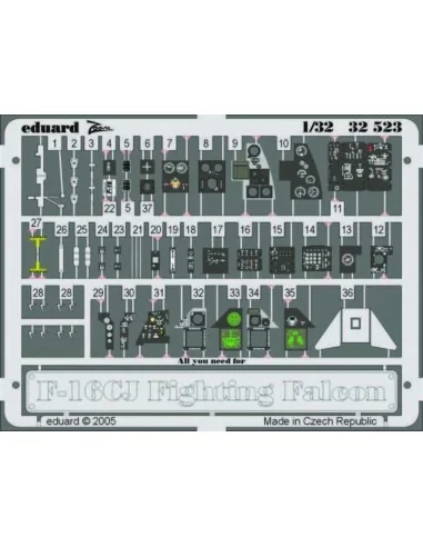 F-16CJ Interior für Tamiya Bausatz, 1/32 - Eduard Accessories 32523
