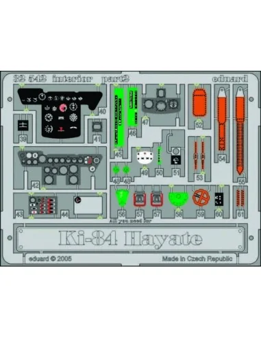 [NO_DESC] Ki-84 Hayate interior für Hasegawa Bausatz, 1/32 - Eduard...