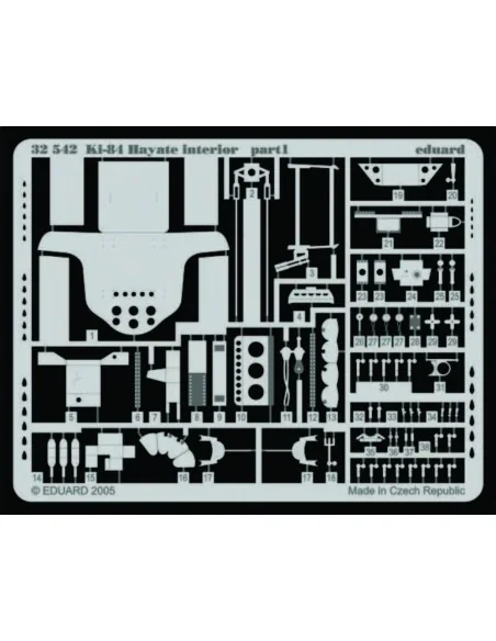 Ki-84 Hayate interior für Hasegawa Bausatz, 1/32 - Eduard Accessori...