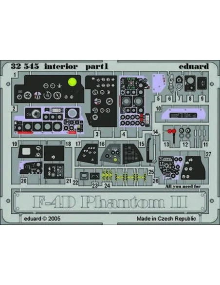 F-4D Phantom II interior für Tamiya Bausatz, 1/32 - Eduard Accessor...