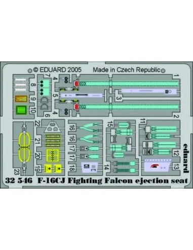 F-16CJ Fighting Falcon ejection seat für Tamiya Bausatz, 1/32 - Edu...