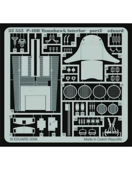 P-40B Tomahawk interior für Trumpeter Bausatz, 1/32 - Eduard Access...