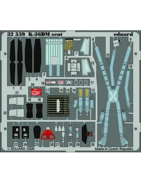 MiG-29 Fulcrum K-36DM seat für Trumpeter Bausatz, 1/32 - Eduard Acc...