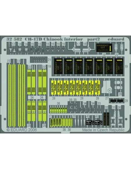 CH-47D Chinook interior für Trumpeter-Bausatz, 1/32 - Eduard Access...
