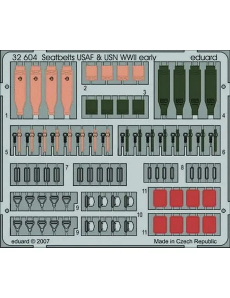 Seatbelts USAF & USN WWII early, 1/32 - Eduard Accessories 32604