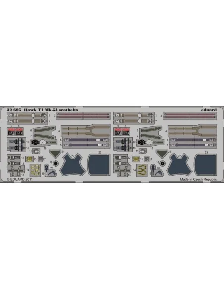 Hawk T1 Mk.53 seatbelts for Revell, 1/32 - Eduard Accessories 32695