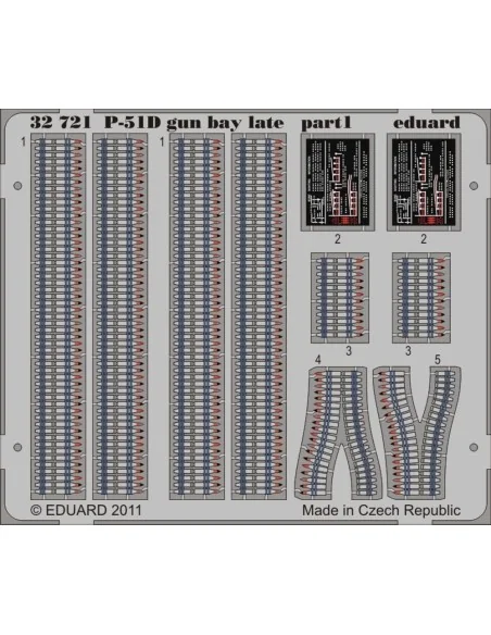 P-51D gun bay late for Tamiya, 1/32 - Eduard Accessories 32721
