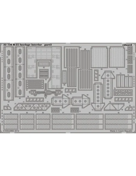 B-25 fuselage interior for HK Models, 1/32 - Eduard Accessories 32756