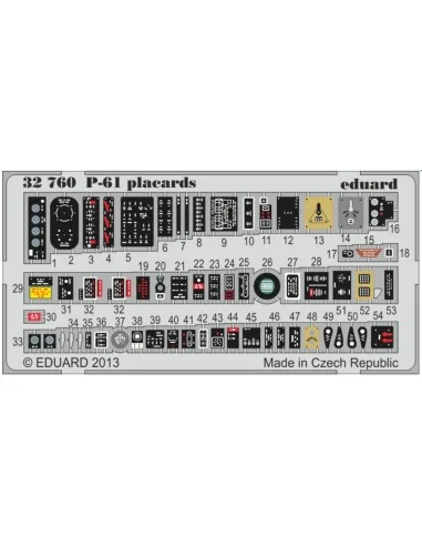 P-61 placards for Hobby Boss, 1/32 - Eduard Accessories 32760