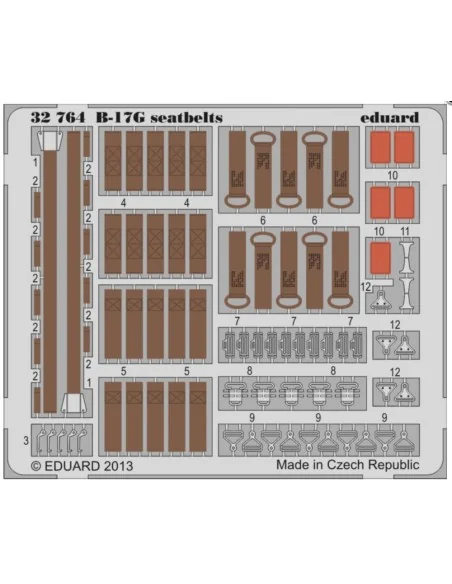 B-17G seatbelts for HK Models, 1/32 - Eduard Accessories 32764
