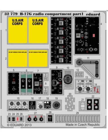 B-17G radio compartment S.A. f.HK Models, 1/32 - Eduard Accessories...