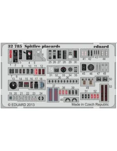 Spitfire placards, 1/32 - Eduard Accessories 32785