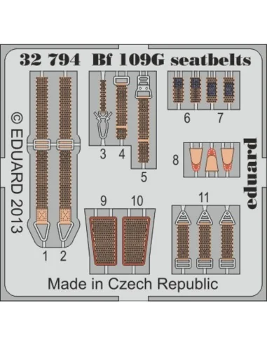 BF 109G seatbelts for Revell, 1/32 - Eduard Accessories 32794