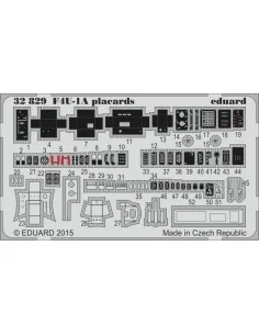 F4U-1A placards for Tamiya, 1/32 - Eduard Accessories 32829