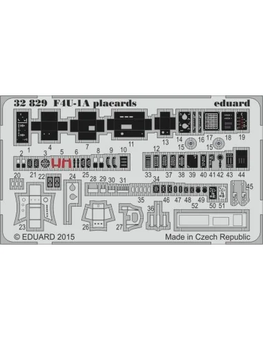 F4U-1A placards for Tamiya, 1/32 - Eduard Accessories 32829
