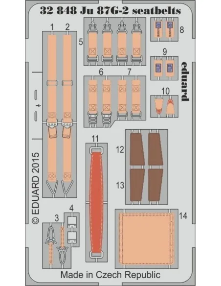 Ju 87G-2 seatbelts for Trumpeter, 1/32 - Eduard Accessories 32848